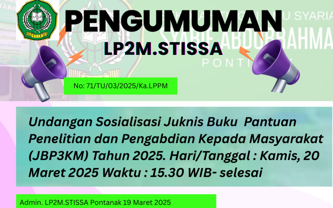 Undangan Sosialisasi  Juknis Buku Bantuan Penelitian dan Pengabdian Kepada Masyarakat