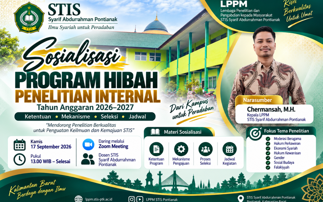 Sosialisasi Program Hibah Penelitian Internal STIS Syarif Abdurrahman Pontianak Tahun Anggaran 2026–2027