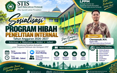 Sosialisasi Program Hibah Penelitian Internal STIS Syarif Abdurrahman Pontianak Tahun Anggaran 2026–2027